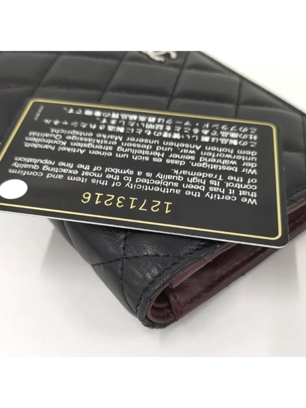 Chanel Timeless Classic Bifold Wallet Leather Black